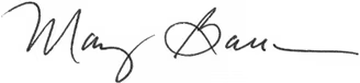 Mary Barra signature